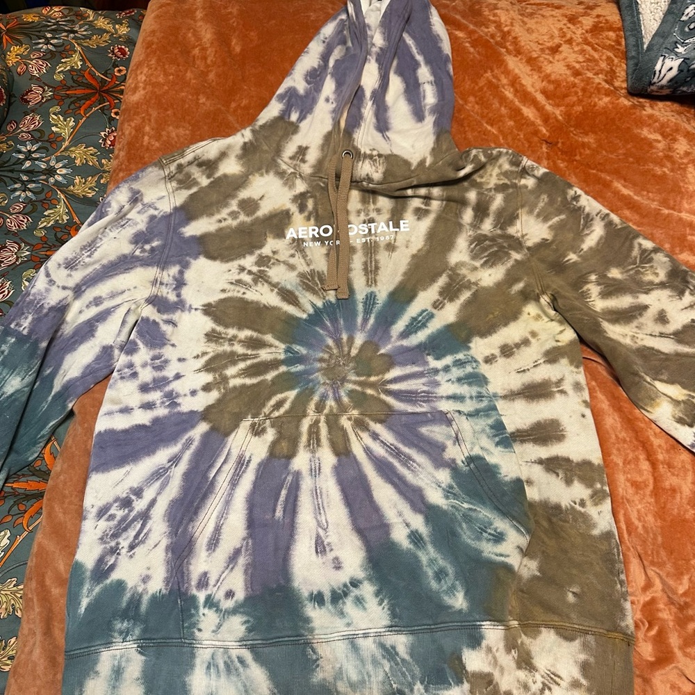 Aeropostale women’s jogger set tie dye - Blue, Green, and Brown - Picture 2 of 7